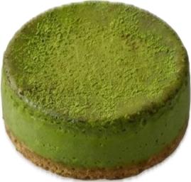 Green Basque cheesecake