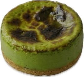 Pistachio Basque cheesecake